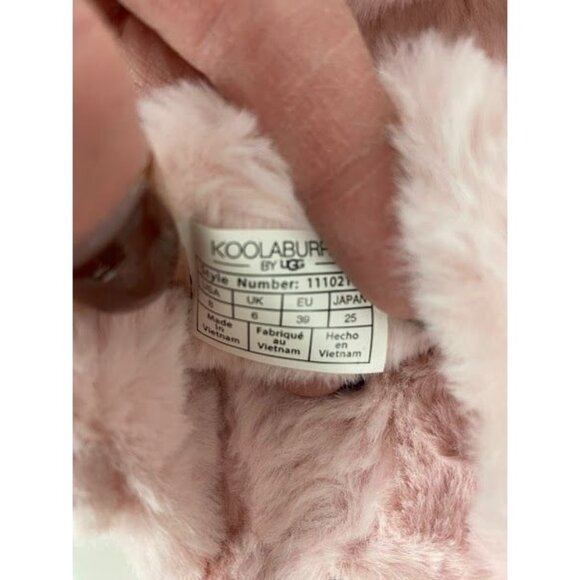 Koolaburra By UGG Pink Fuzzy Slip On Slippers Women's 8. - Picture 7 of 7
